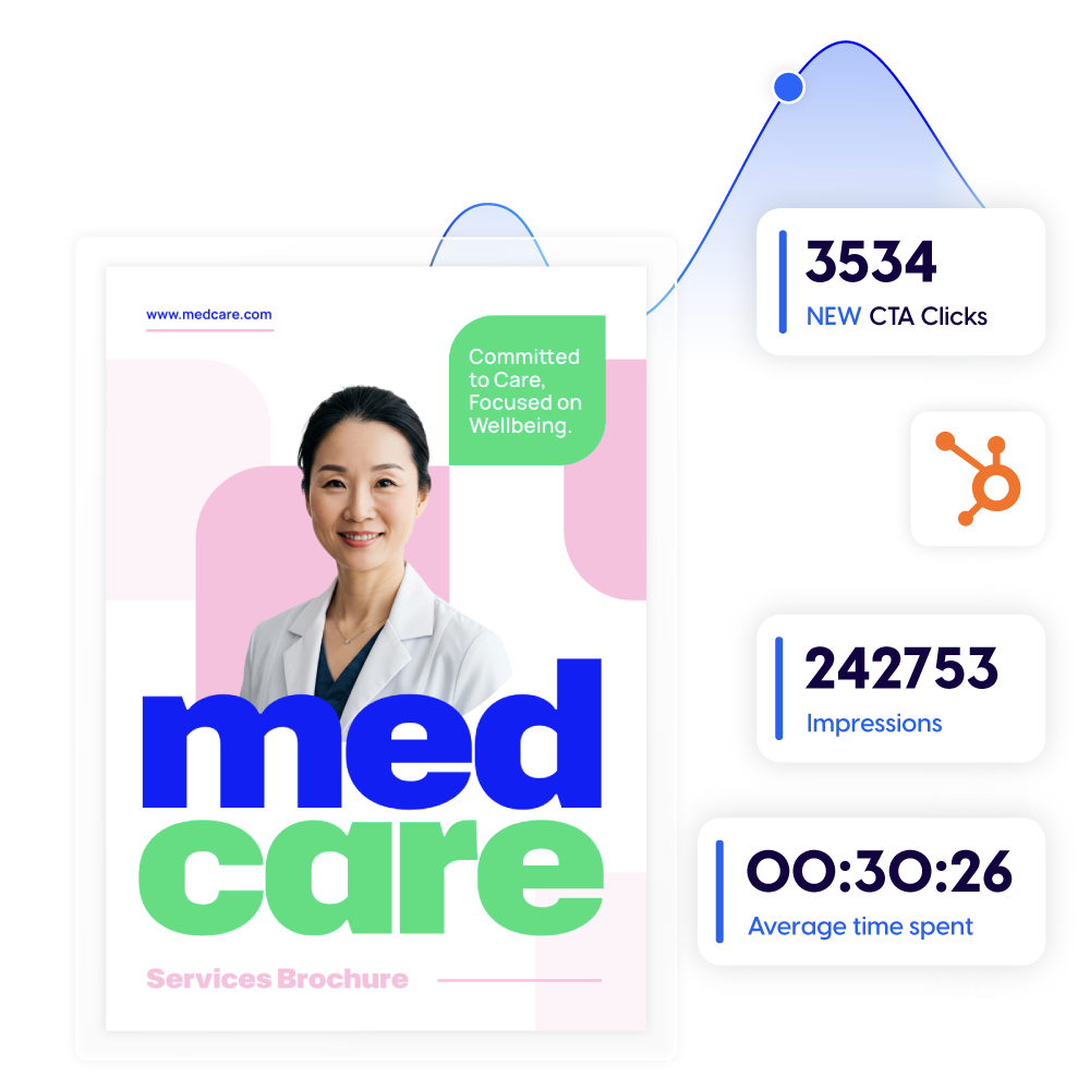 Tracking capabilities that Flipsnack's medical tool offers