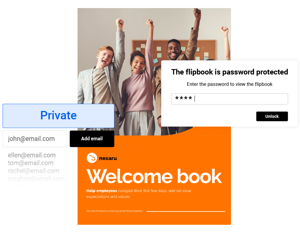Digital flipbook shared publicly or privately