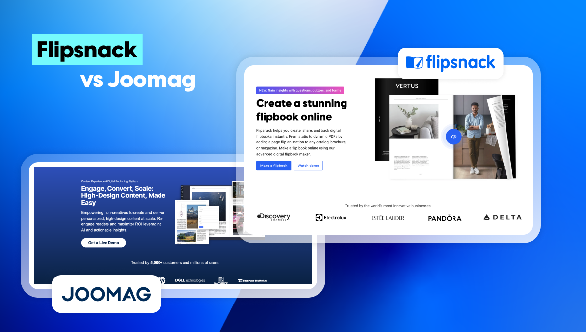 Comparison between Flipsnack and Joomag