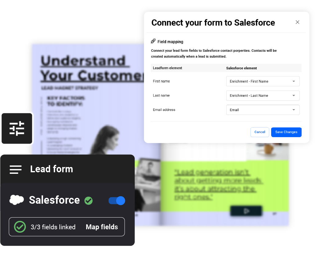 Lead form syncing from Flipsnack to Salesforce