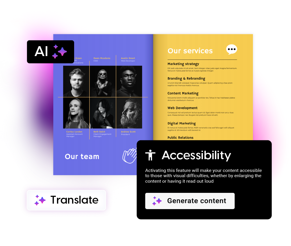 image with the accessibility feature from Flipsnack