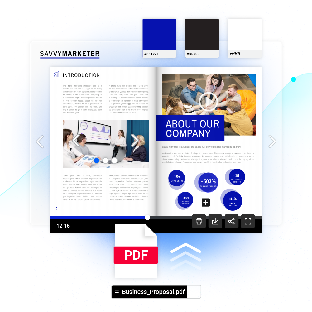 Online-Geschäftsvorschlags-Generator-Titelseite