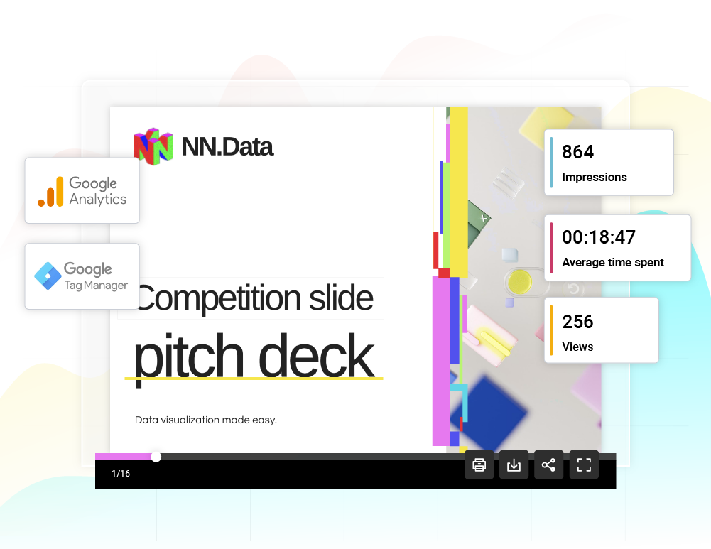 Exemples de statistiques disponibles dans Flipsnack