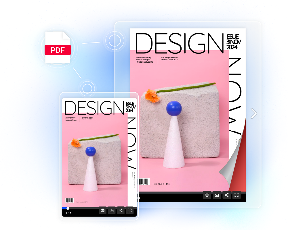 Your PDFs hosted in Flipsnack as digital flipbooks are optimized for any screen size.