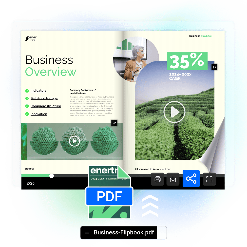 Example of a PDF document transformed into an HTML publication with Flipsnack