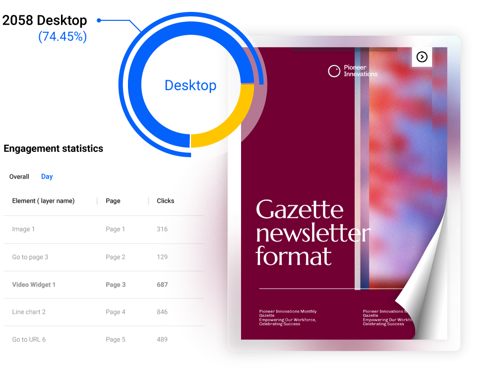 image with the analytics feature from Flipsnack