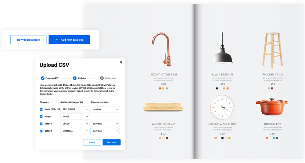 Utilizzo dello strumento di automazione del catalogo di Flipsnack