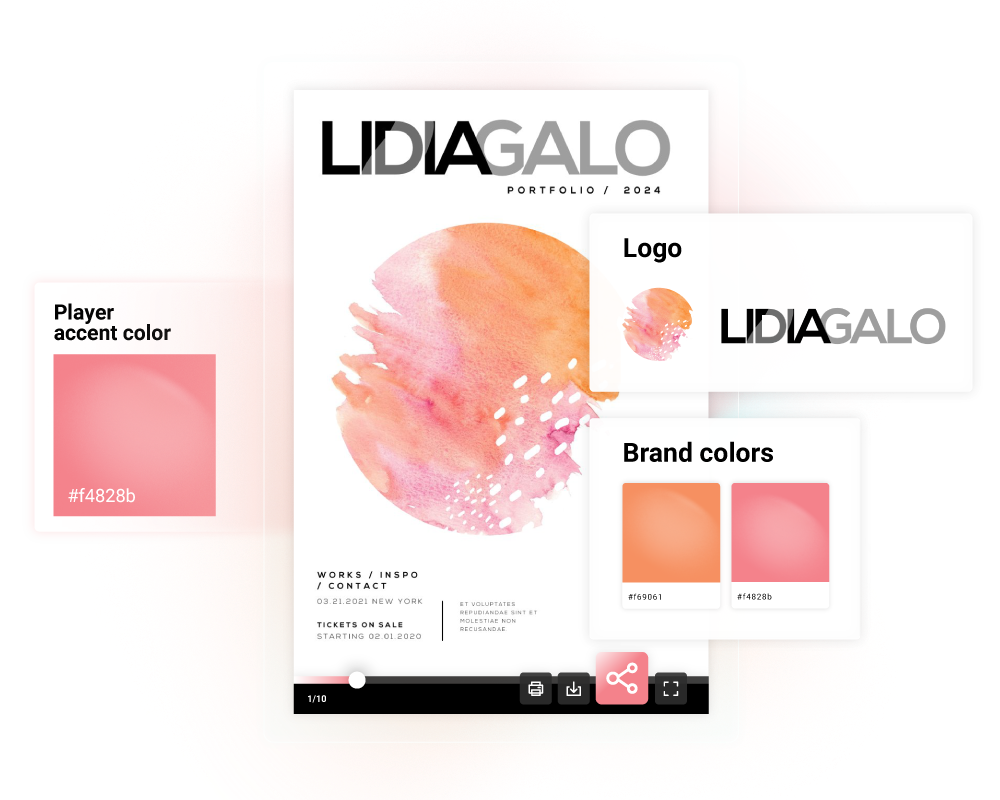 Portafolio digital de marca elaborado con Flipsnack