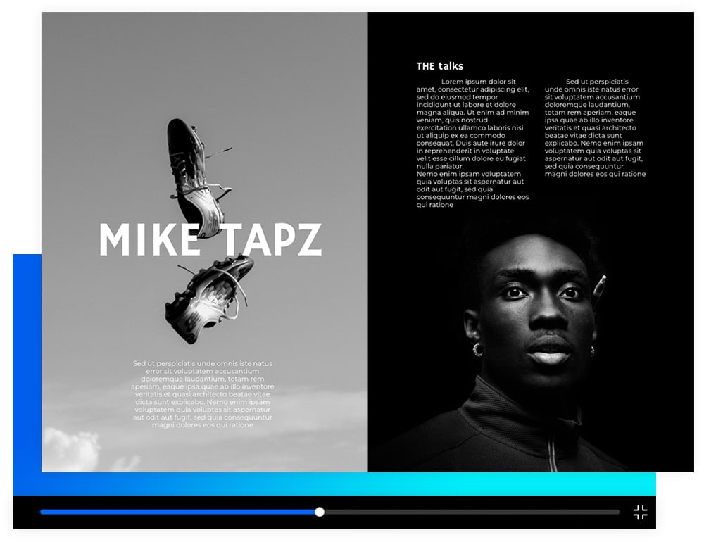 fullscreen online magazine