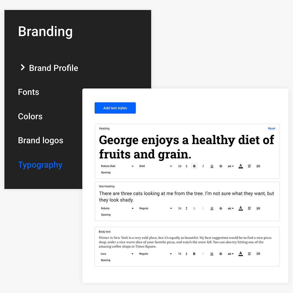 Gebruik van uw typografische lettertypen gedurende het gehele flyer ontwerp