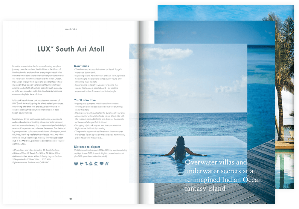 catálogo feito pela agência de viagens