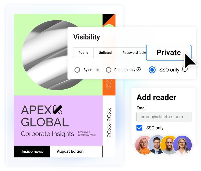 Digital zine example created with Flipsnack and shared privately & securely with employees through SSO