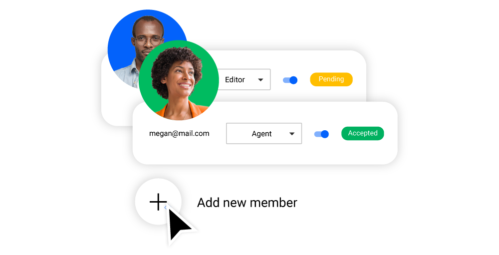 Gestisci le aree di lavoro e organizza i team