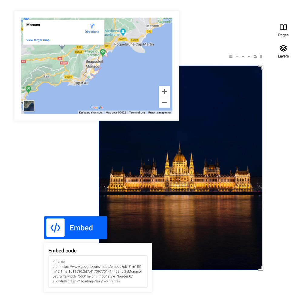 Pop-up frame interaction used in Flipsnack’s flipbook