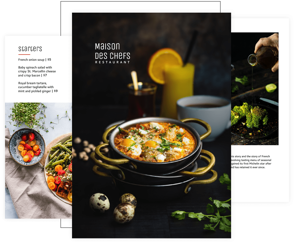 Free Online Menu Maker. Create & Design Menus - Flipsnack Within Digital Menu Templates Free