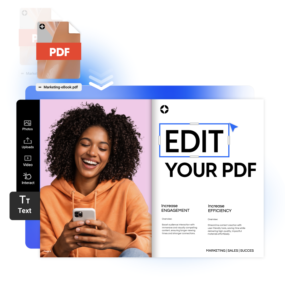 image with the Flipsnack feature that allows you to edit a PDF