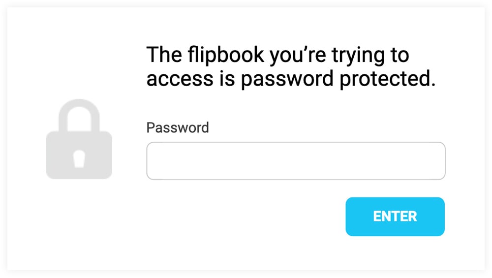Protección con contraseña de su publicación Flipsnack
