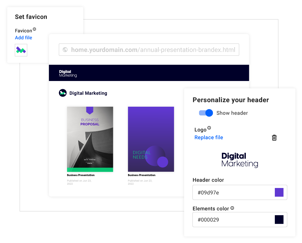 Gebrandetes Flipsnack-Profil und Publikationen