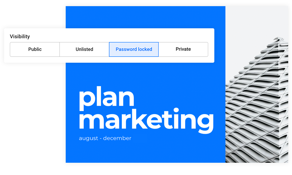 Configurando tus opciones de privacidad para tus publicaciones en Flipsnack