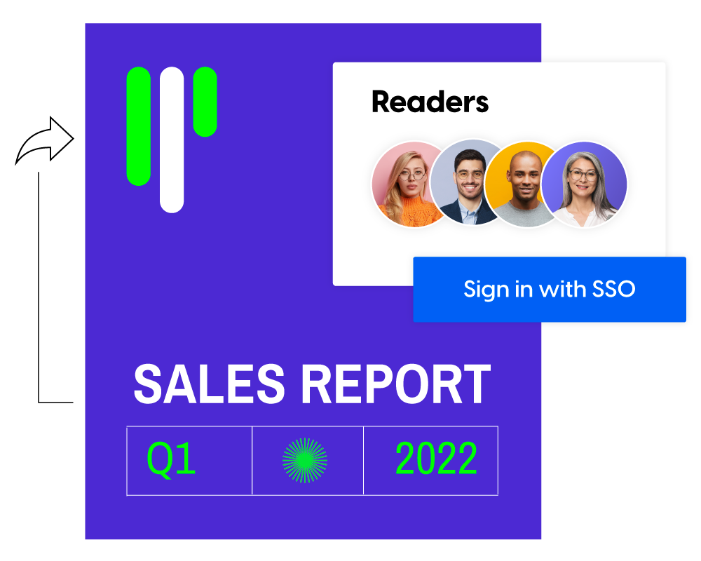 una pubblicazione privata condivisa con i membri del team su Flipsnack