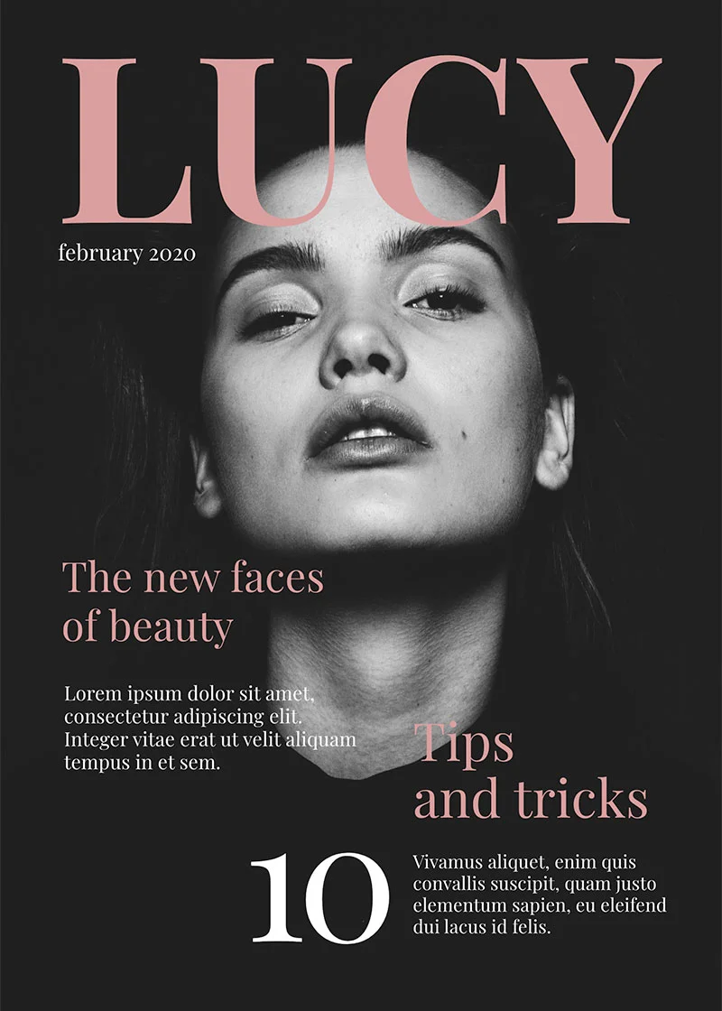Beauty magazine design