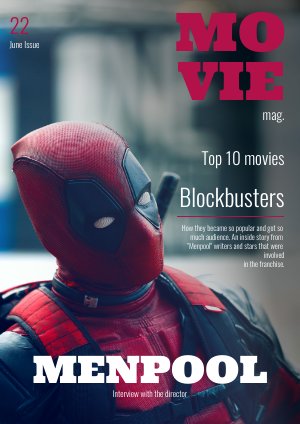 Design de magazine de film