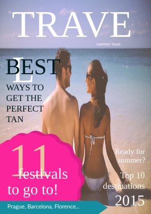 Design de couverture de magazine de voyage d'été