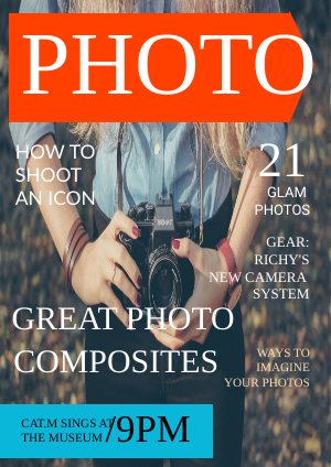 Design moderne de couverture de magazine de photographie