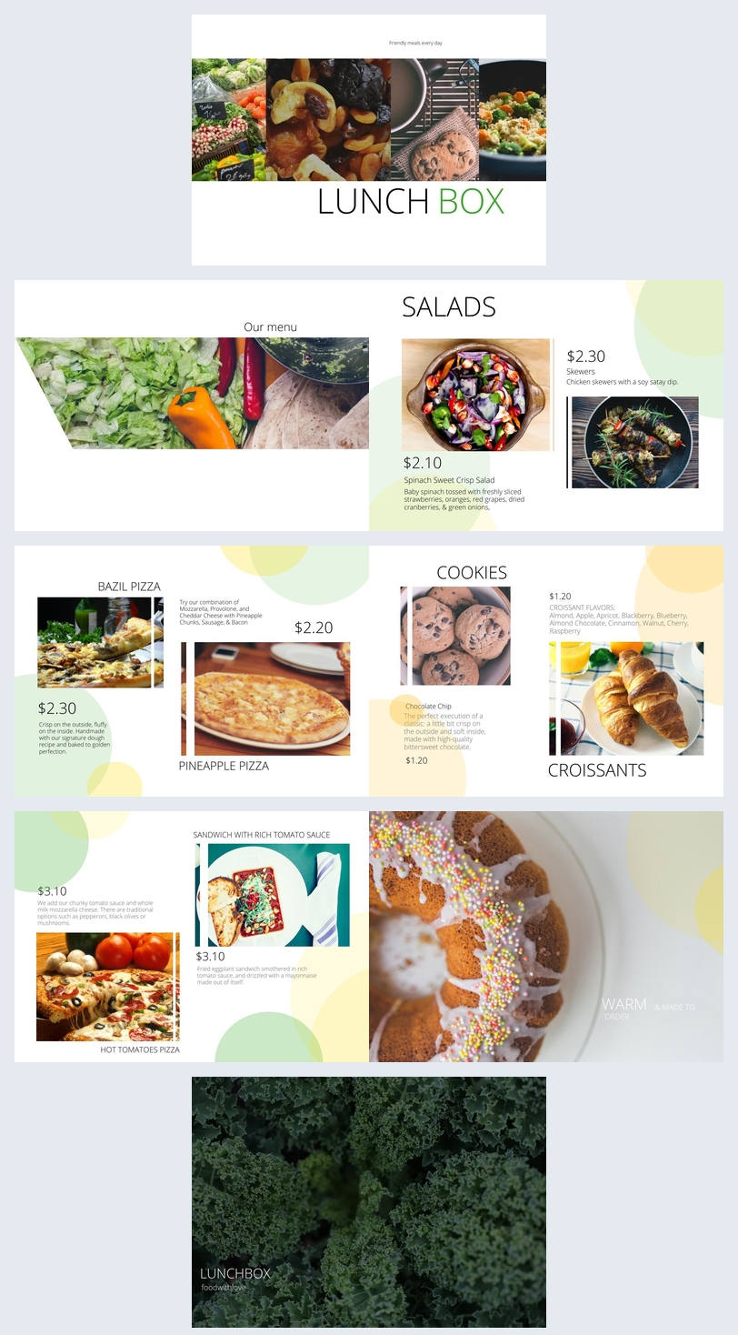 Lunch Menu Design Layout Free: Printable Lunch Menu Template & Design - Flipsnack