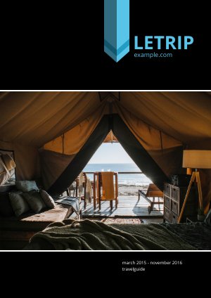 Design moderne de magazine de voyage