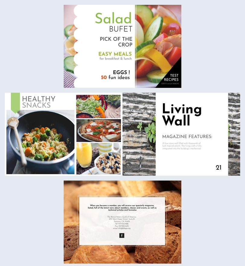 Salad Recipe Book Template Design Flipsnack
