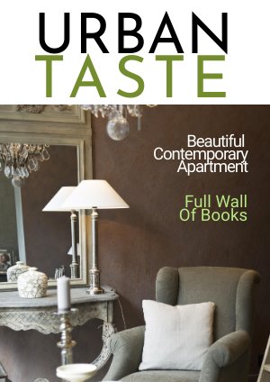 Mise en page de modèle de magazine de design d'intérieur