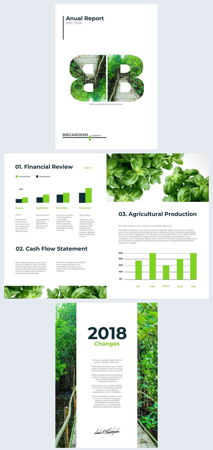Modèle de rapport annuel moderne et clair - Flipsnack
