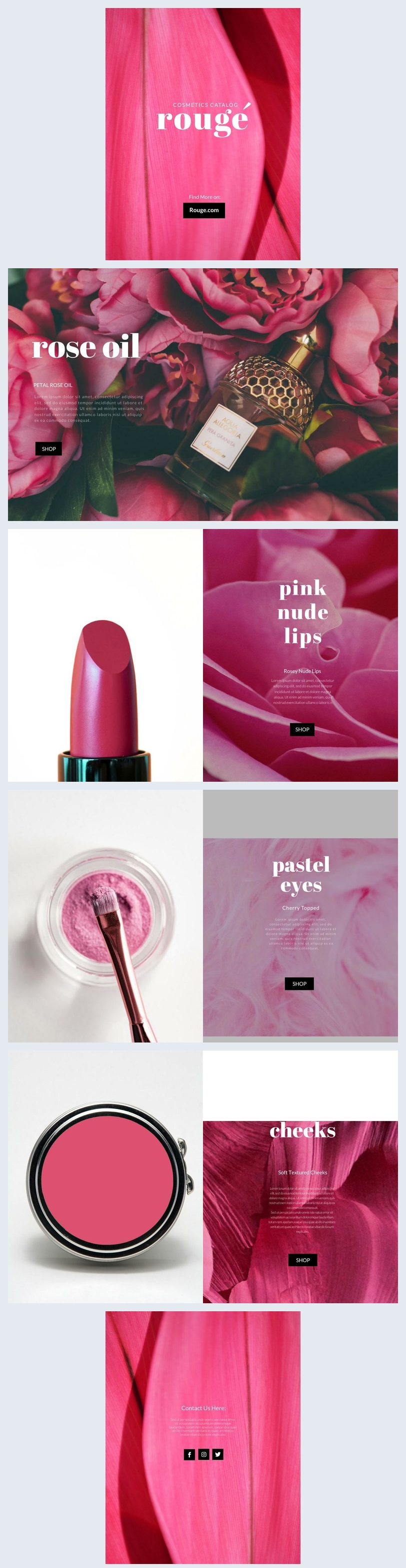 Makeup & Cosmetics Catalog / Brochure Template Flipsnack