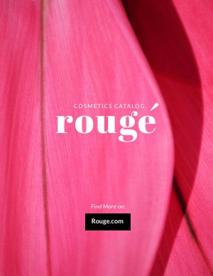 Diseño para catálogo de cosméticos y maquillaje