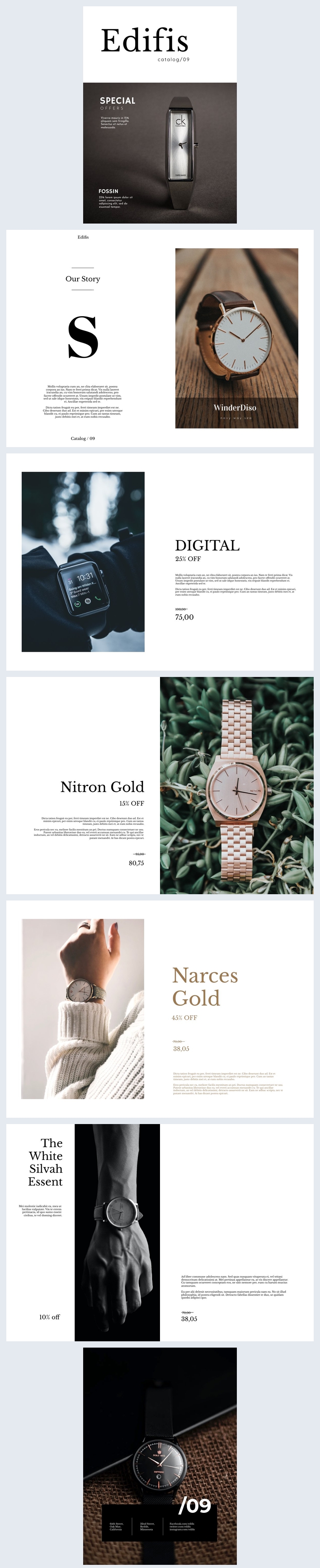 Watch Store Catalog and Brochure Template Flipsnack