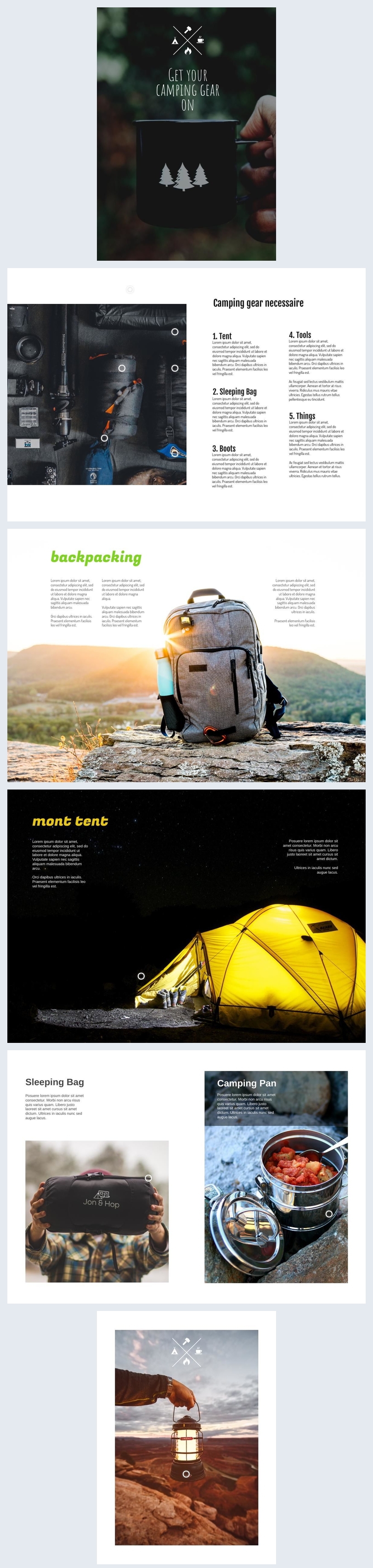 Camping Gear Catalog Brochure Template Flipsnack