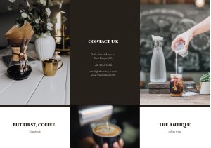 Design de flyer moderne pour café