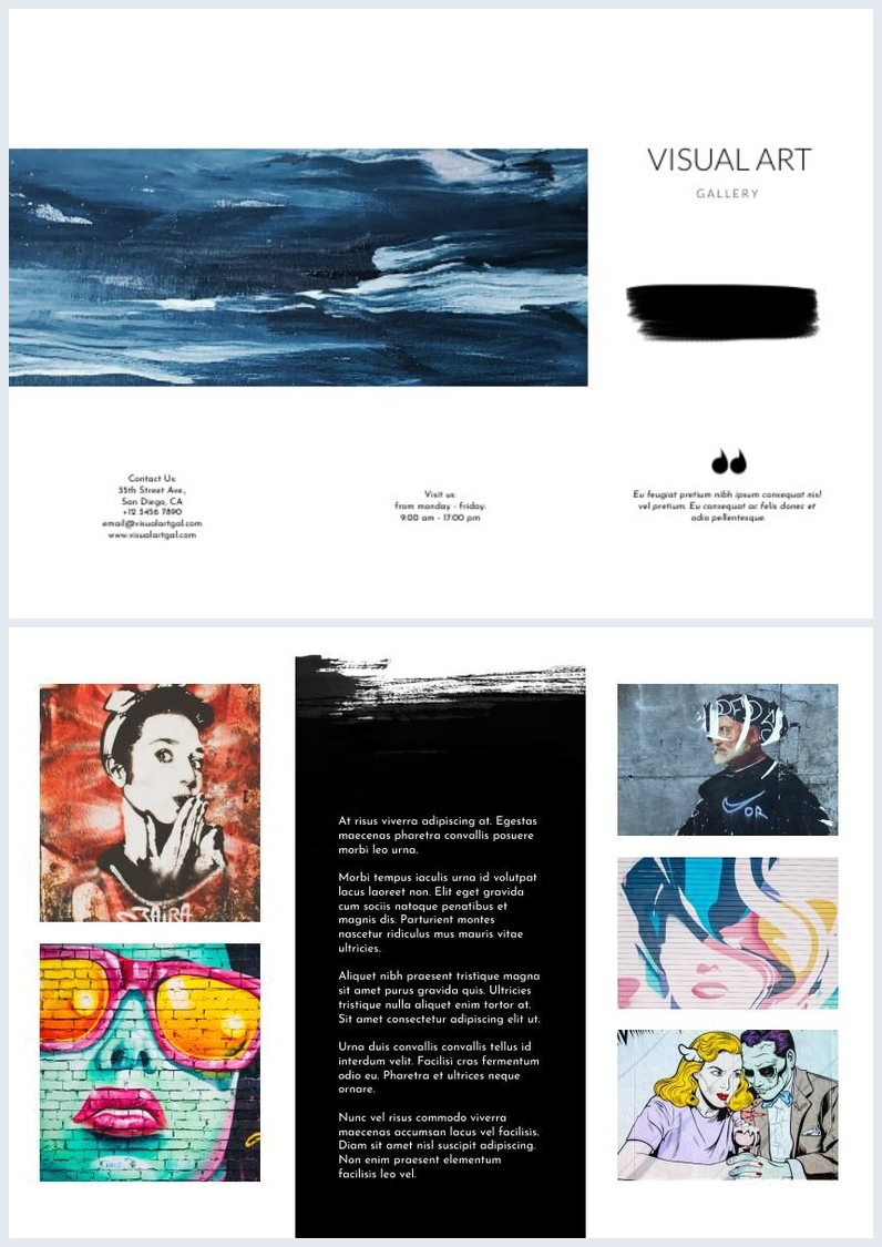 Art Gallery Brochure / Flyer Template & Design Flipsnack