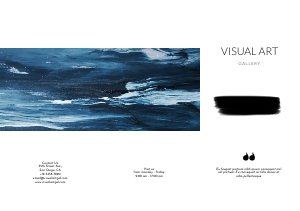 Brochure de galerie d'art / Design de flyer