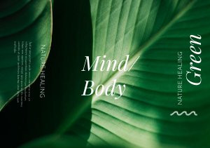 „Grüne Blätter“ Beispiel (dreifach gefalzt)