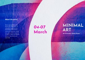 Design de brochure à trois volets colorée et abstraite