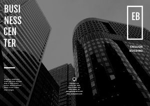 Black & White Trifold Business Brochure Design