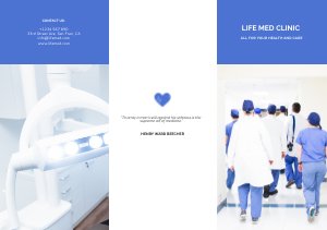 Beispiel Für Eine Dreifach Gefalzte Broschüre Im Bereich Medizin & Gesundheitswesen