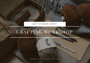 Plantilla para folleto de presentación de artesanías