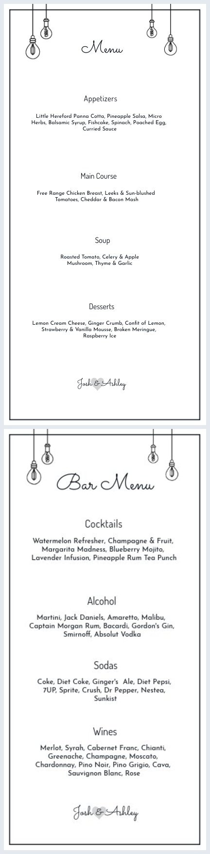 Printable Restaurant Menu Card Template Flipsnack