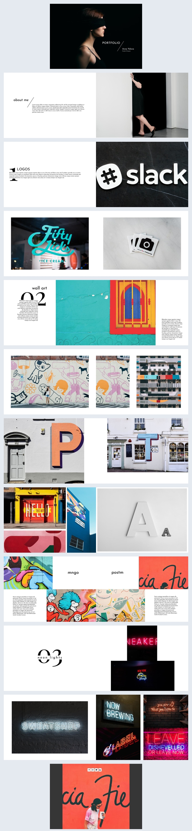 Portfolio Vorlage Design Im Bereich Grafikdesign Flipsnack