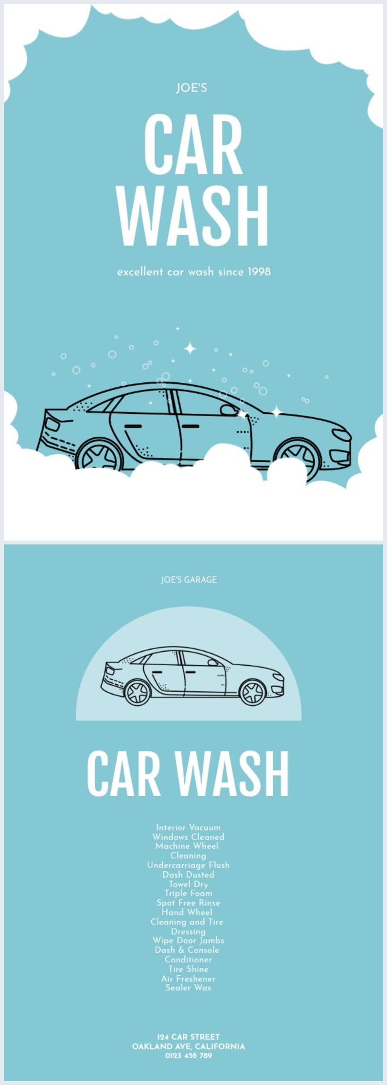 Modèle de flyer illustré bleu pour lavage auto - Flipsnack Modèle de flyer illustré bleu pour lavage auto - Flipsnack