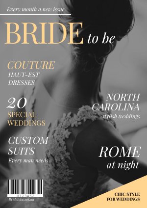 Superbe modèle de magazine de mariage