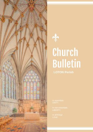 Modelo e Design de Boletim de Igreja